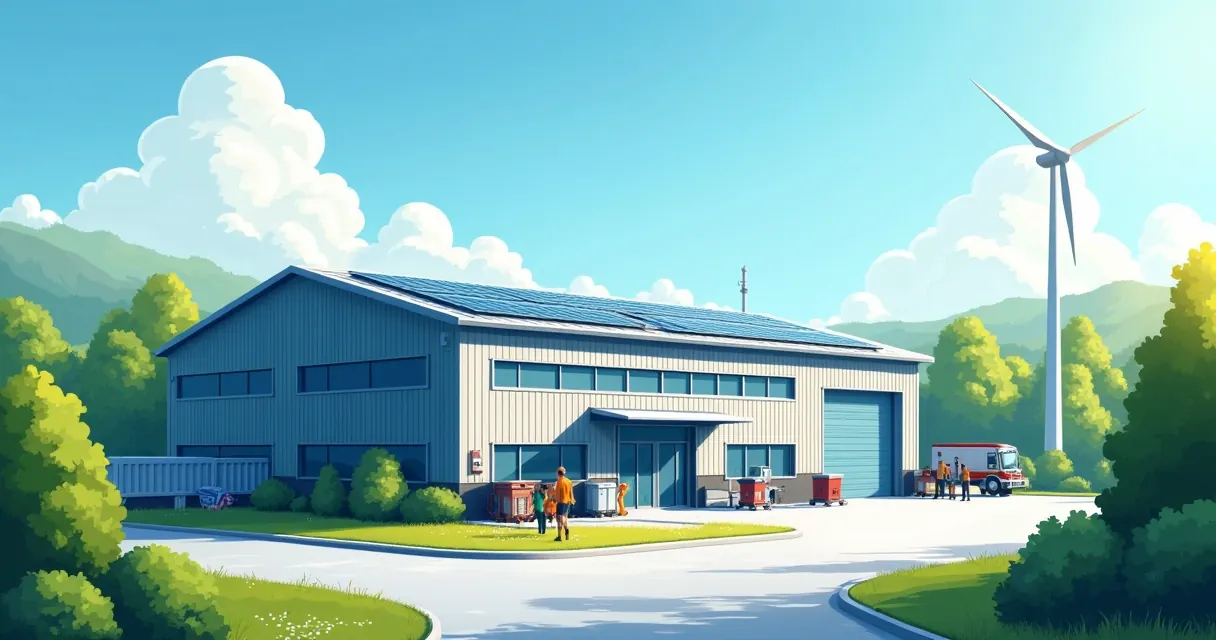 Fábrica metalúrgica sustentável com painéis solares